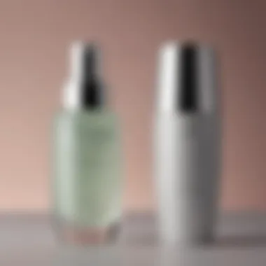 Close-up of Allurium Hair Growth Serum bottle highlighting its elegant design