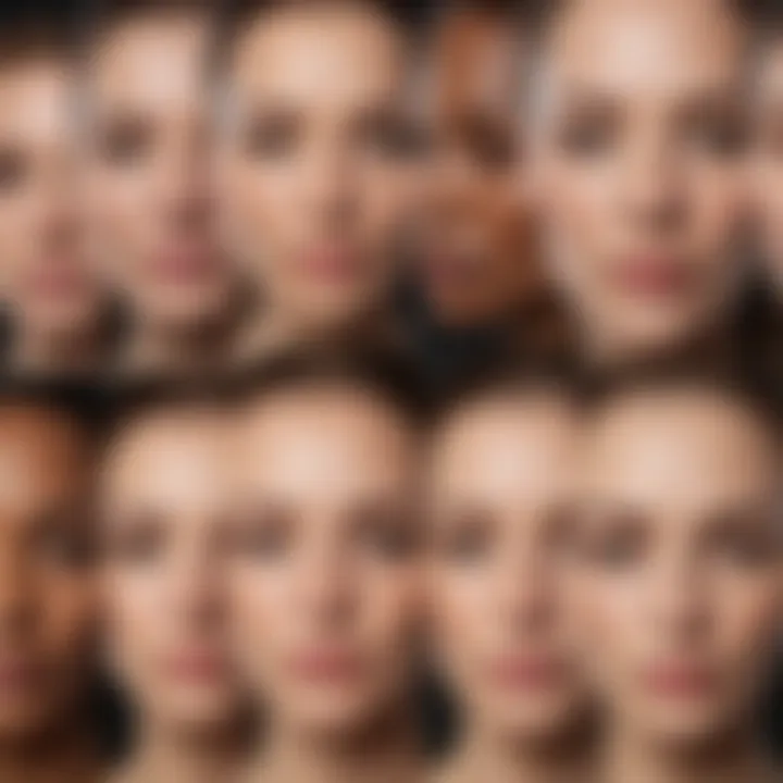 Visual guide showcasing various skin types and their ideal anti-aging products.