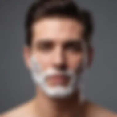 Illustration of correct shaving techniques to prevent irritation