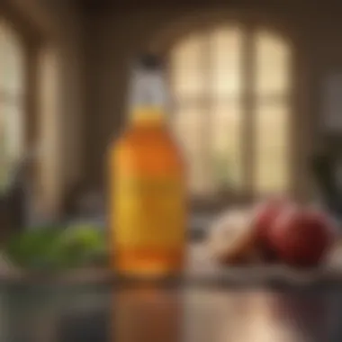 Wellness Routine with Apple Cider Vinegar A serene setting showcasing a wellness routine with apple cider vinegar