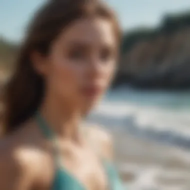Evoking the Essence of the Ocean A serene beach scene symbolizing the freshness of Aqua di Gio