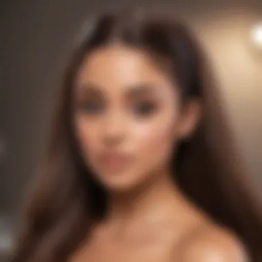 Ariana Grande demonstrating hair extension maintenance techniques