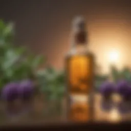 Aromatic essential oil bottle for psoriasis relief