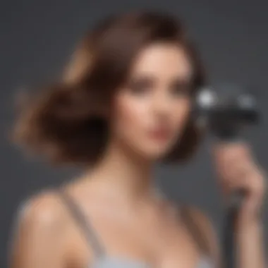 Effortless Styling with BaByliss Attachment User effortlessly styling hair with BaByliss dryer comb attachment