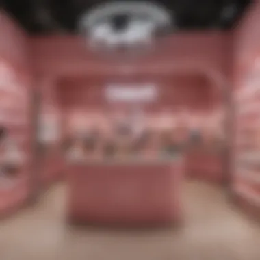 Exclusive Retail Experience of Benefit Cosmetics Benefit Cosmetics counter at a high-end beauty store