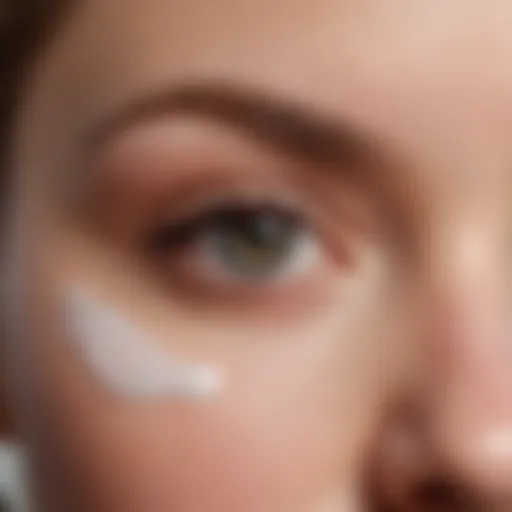 Close-up view of benzoyl peroxide gel on a skincare routine