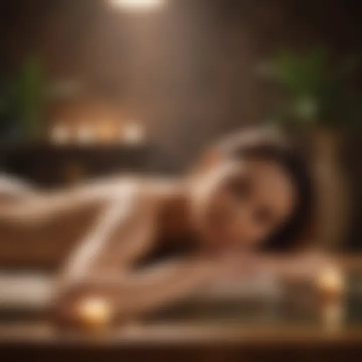 A tranquil spa environment showcasing oil applications