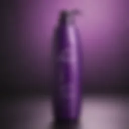 Vibrant purple shampoo in a sleek bottle