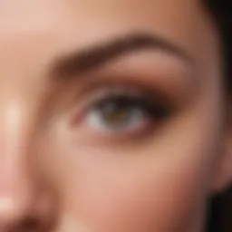 Close-up of semi-permanent eyelashes showcasing their natural look