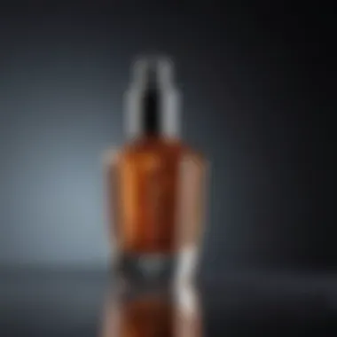 Serum bottle with glimmering liquid