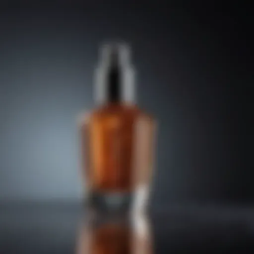 Serum bottle with glimmering liquid