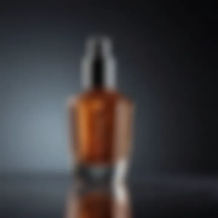 Serum bottle with glimmering liquid