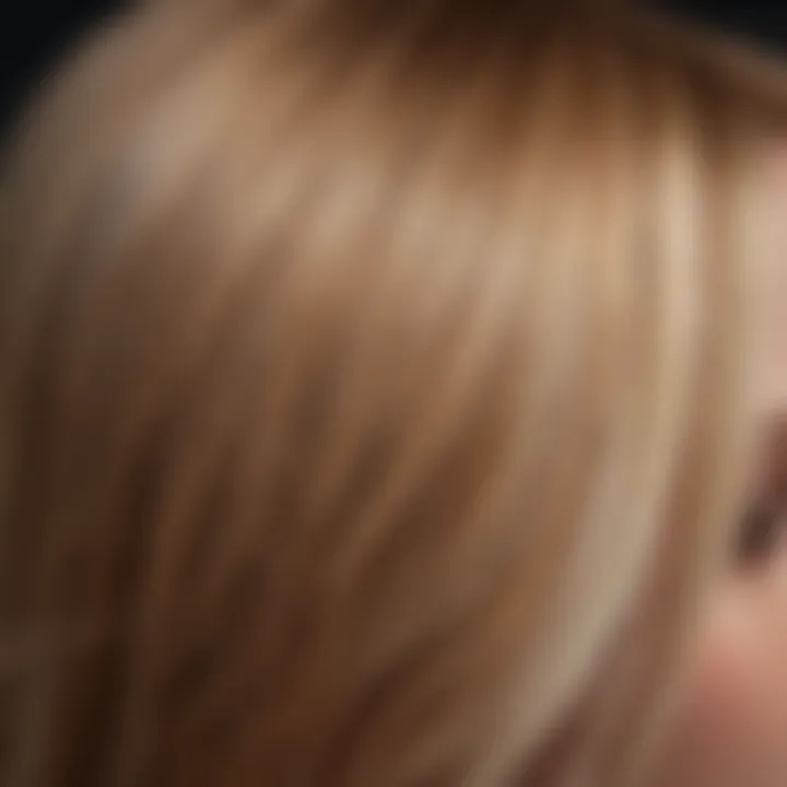 Close-up of keratin treatment application on hair