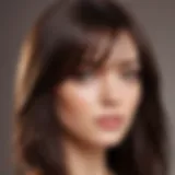 Lustrous keratin-treated hair cascading elegantly