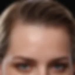 Close-up of a healthy scalp with shiny hair