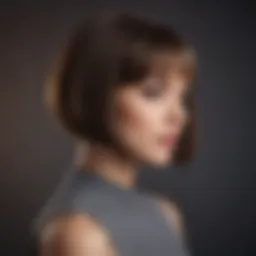 A chic bob cut that adds volume to thin hair