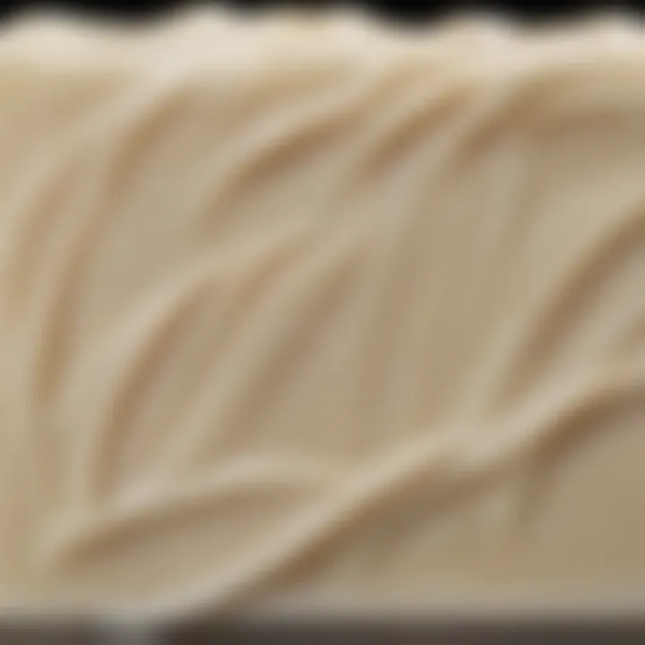 Close-up of a creamy lather from triple milled soap