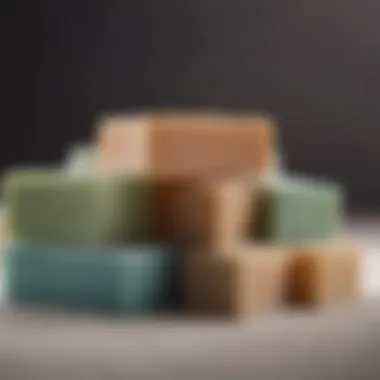 Luxurious triple milled soap bars stacked elegantly