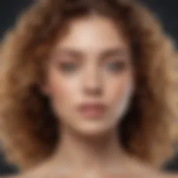 Close-up of hydrated curly hair showcasing its natural luster and bounce.