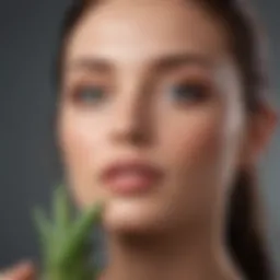 Glowing skin with aloe vera gel