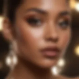 Brown skin beauty products selection