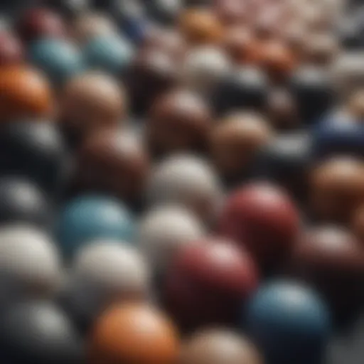 Different types of hair coloring caps arranged aesthetically