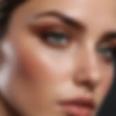 Chic application of matte nude eye shadow