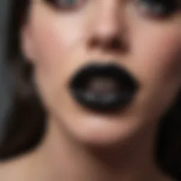 Chic Black Faux Lip Ring