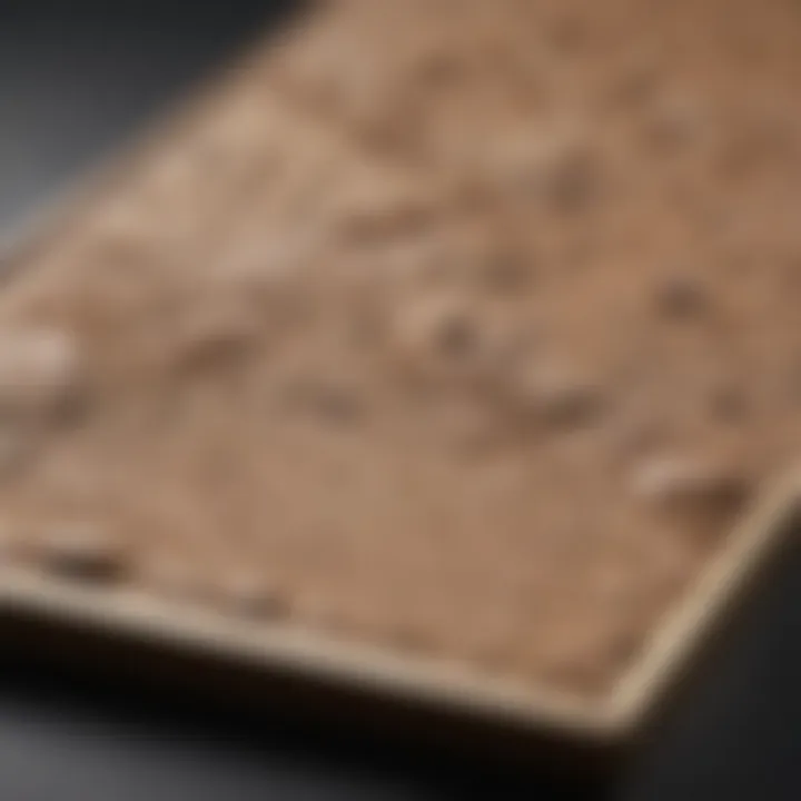 Close up of foundation texture on a palette