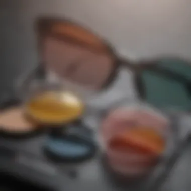 Color palette for selecting eyewear