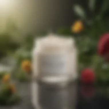 The Elegance of Cleansing Balms A luxurious cleansing balm in a glass jar surrounded by botanical ingredients
