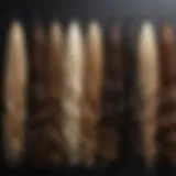 Different types of hair extensions displayed elegantly