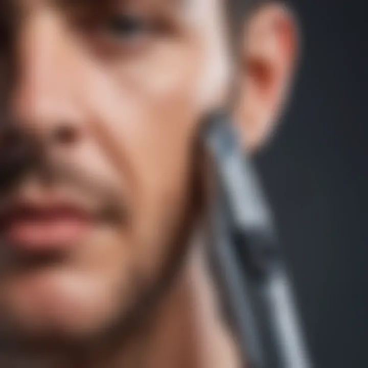 Close-up view of a high-quality nose hair trimmer showcasing its sleek design