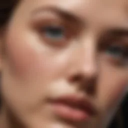 Close-up of clear skin showcasing healthy texture