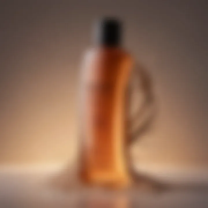 A close-up of a hair product's ingredient list