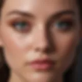 Dark circles concealing makeup technique illustration