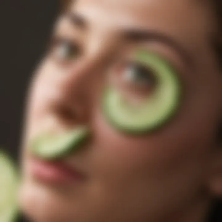 Cooling Cucumber Slices for Sun Poisoning Rash