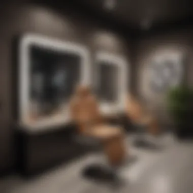 Sleek and Luxe Salon Atmosphere Luxurious beauty salon ambiance
