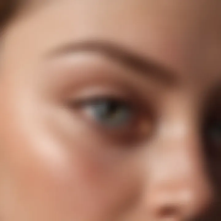 Close-up of creamy concealer texture