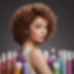 A vibrant display of various curly hair mousse products arranged aesthetically.