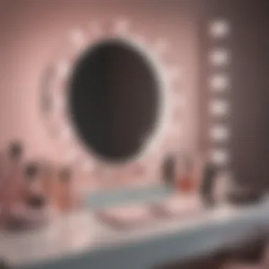 Elegant Vanity Setup with Beauty Products Luxurious beauty products arranged on a sleek vanity table