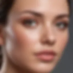 Close-up of a smooth and radiant face after dermaplaning