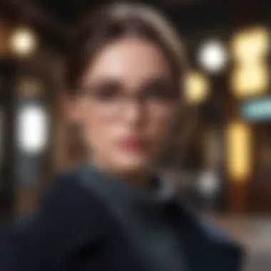 Showcasing Personal Style with Glasses Stylish individual wearing fashionable glasses