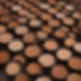 Close-up of Tarte concealer shades on skin swatches