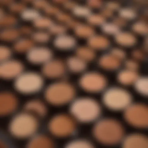 Close-up of Tarte concealer shades on skin swatches