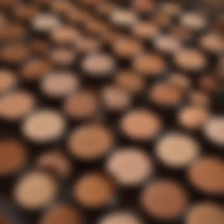 Close-up of Tarte concealer shades on skin swatches