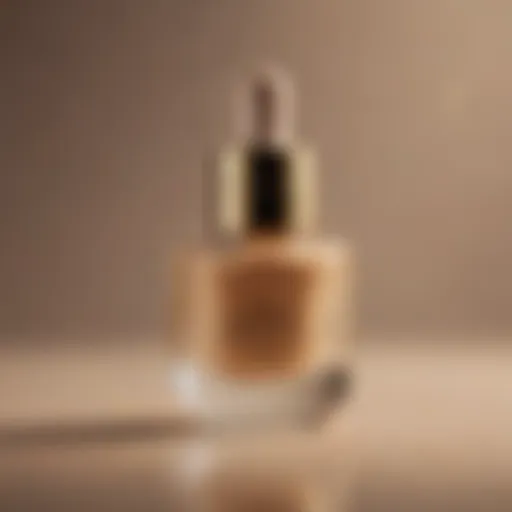 Luxurious Dewy Foundation Bottle with Gold Accents