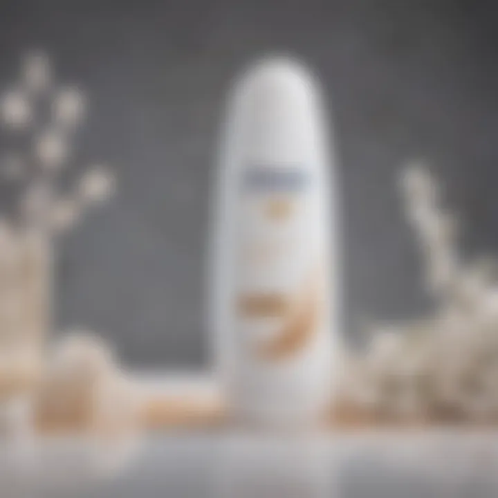 Ingredient list of Dove Lightening Deodorant displayed on a background