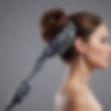 Ergonomically designed Dyson hair tools in action.