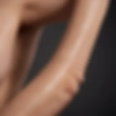 A close-up of smooth, clear skin on the arms, showcasing the results of effective acne treatment.